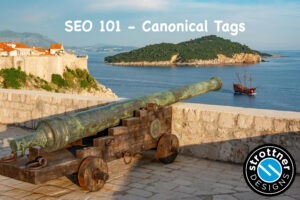 a picture of a cannon to represent canonical tags