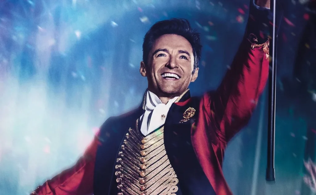 hugh jackman in the movie "the greatest showman" used here as a social media manager